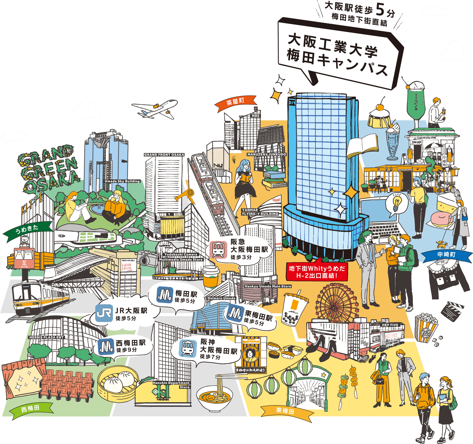 大阪工業大学梅田キャンパスMAP