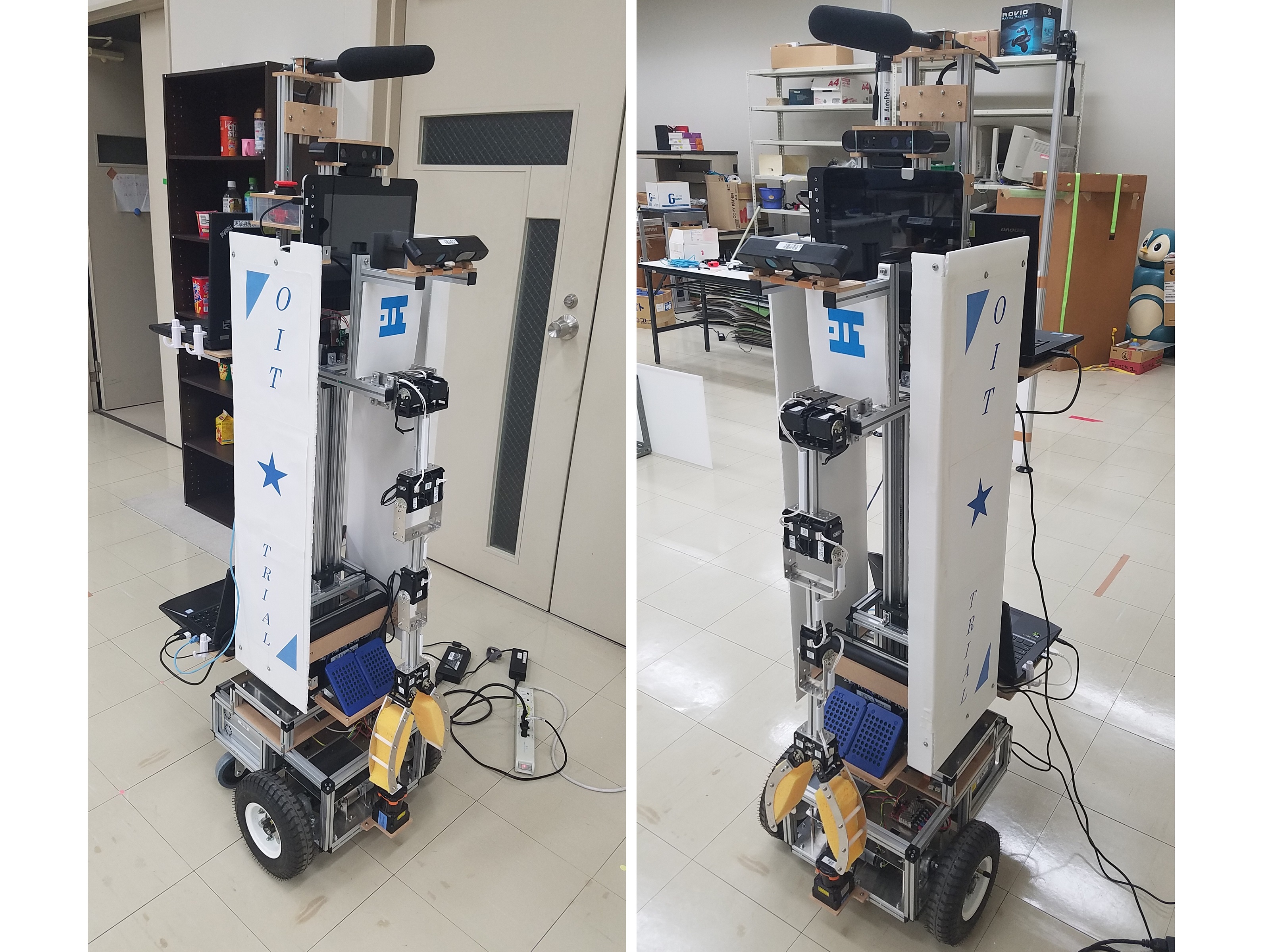 情報科学部で設計・製作したロボット「オリオン」