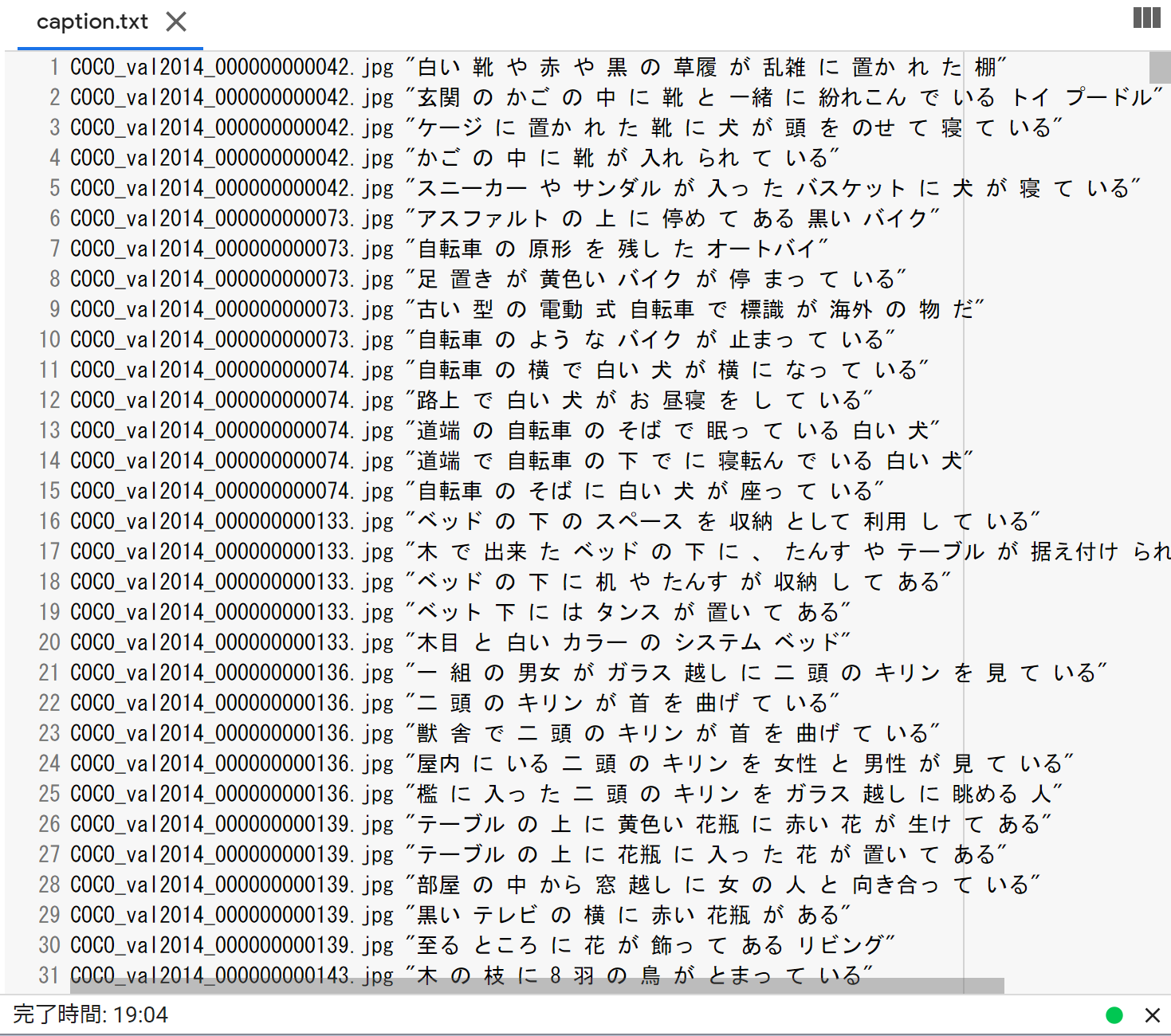 形態素解析を利用した画像キャプション機能の向上