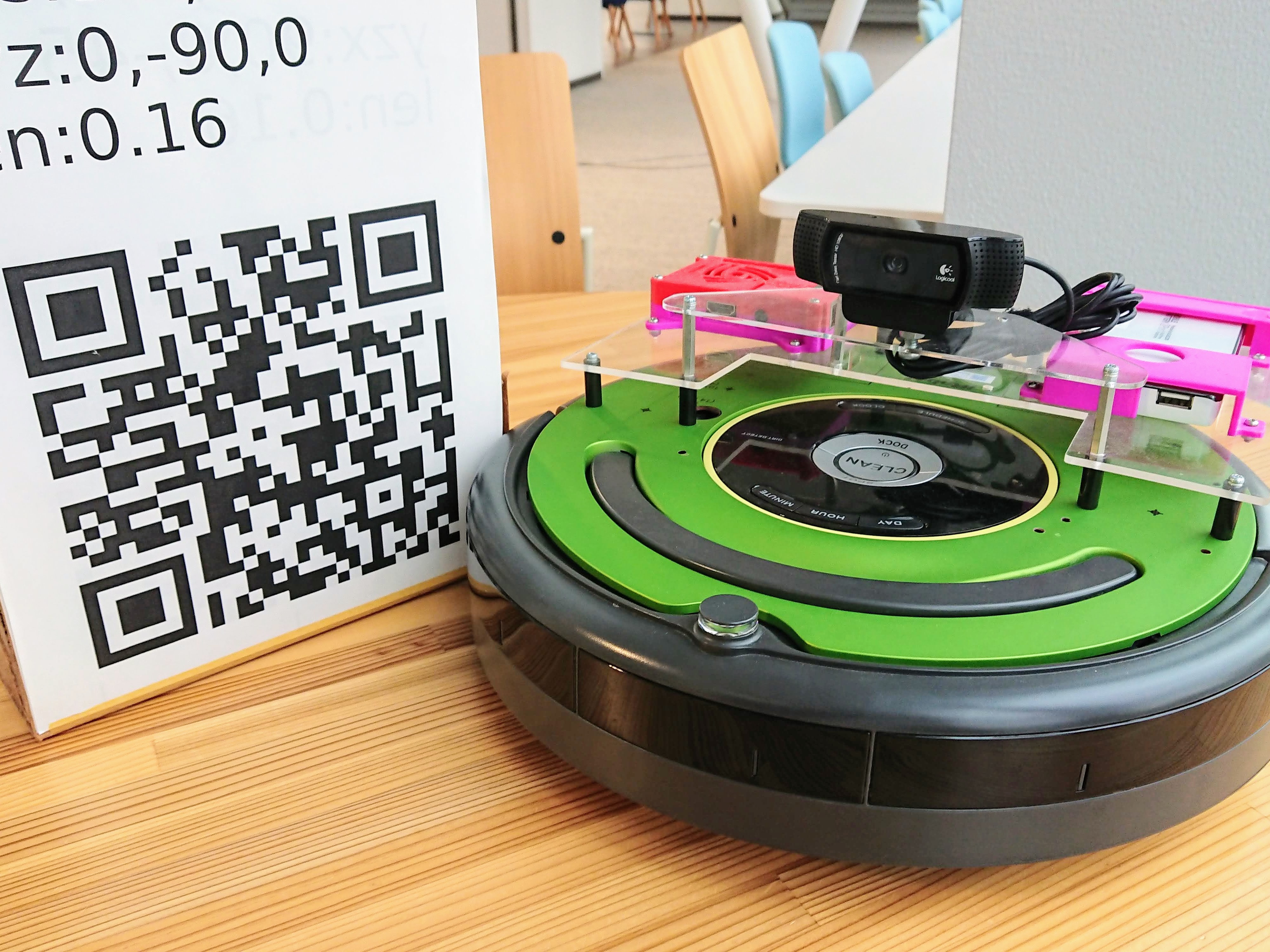 QRコードを使った移動ロボットの自己位置推定