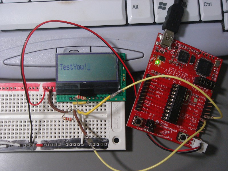 MSP430 and LCD module