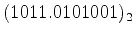 $(\rm 1011.0101001)_2$
