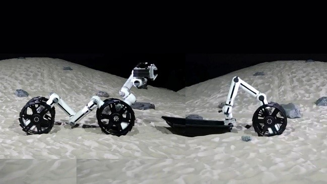 MoonBotの試作モデル実機（複数写真を合成）