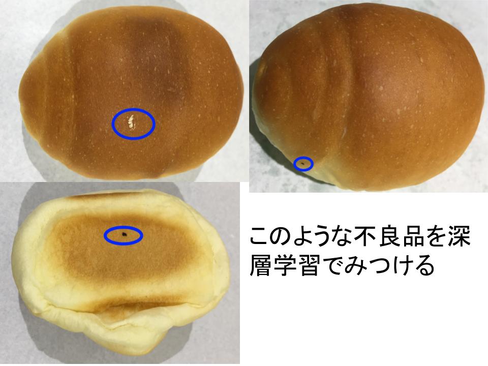 深層学習を用いたパンの不良品の識別
