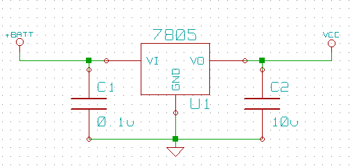 example circuit of 7805